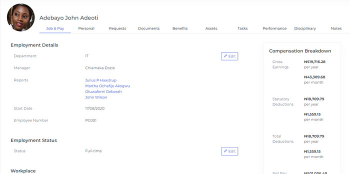 Easily Manage Employee information with best HR software in Nigeria